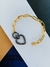 Imagem do Pulseiras Semi Joia verniz italiano Mix de Banhos com mosquetão de coração a Ródio Negro e Ouro