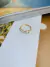 Anéis delicados Anel semi joia infinito banho ouro 18 kl e prata 925