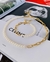 Conjunto Semi Joia colar e pulseira de pérolas e correntes colar Duo - comprar online