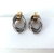 Brincos mix de banhos folheados a ouro e a prata brinco de base - comprar online