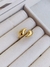 Anéis com regulagem Semi Joia Ouro 18 kl e Prata 925 Verniz Diamond Anel gota orgânico duplo