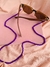 Imagem do Cordão de miçangas para óculos glasschain tons pastéis rosa e roxo