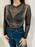 Blusa de correntes bodychain borychian cropeed festa festival carnaval - comprar online