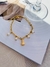 Pulseiras braceletes Nossa Senhora com detalhes em Pérolas a Ouro