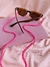 Cordão de miçangas para óculos glasschain tons pastéis rosa e roxo - comprar online