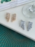 Brincos de festa folheados franjas de strass Maxi Ouro e Prata