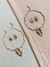 Conjunto de Brinco e Colar Aro ondulado martelado folheado