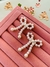 Brincos de laço e pérolas brincos Coquette folheado a Ouro - comprar online