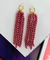 Brincos de franjas coloridas para o Carnaval festa festival banhado a Ouro - comprar online