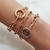 Pulseiras Semi Joia verniz italiano Maximalismo mosquetão Ouro e Prata