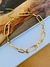 Colares Choker banhado a Ouro Maxi elos cadeado - comprar online