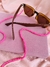 Cordão de miçangas para óculos glasschain tons pastéis rosa e roxo - loja online