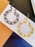 Pulseiras banhadas Unissex pulseiras masculinas elos quadrados Ouro e Ródio Negro