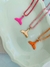 Colares veneziana colorida Rosa Pink Laranja rabo de sereia