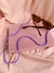 Cordão de miçangas para óculos glasschain tons pastéis rosa e roxo - comprar online