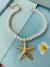 Colar de pérolas com Estrela do Mar tendência Praia Verão - loja online