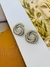 Brincos de base folheado a Ouro e Prata espiral trabalhada - comprar online
