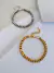 Imagem do Semi Joia Pulseiras Unissex Maxi veneziana quadrada Ouro e Prata