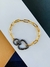 Pulseiras Semi Joia verniz italiano Mix de Banhos com mosquetão de coração a Ródio Negro e Ouro - loja online