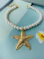 Colar de pérolas com Estrela do Mar tendência Praia Verão na internet