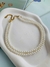 Colares choker colar de pérolas duplo banhado ouro e prata - Dondocas
