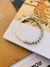 Pulseira de pérolas duo miçangas banhado a prata