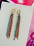 Brincos de franjas coloridas para o Carnaval banhado a Ouro - comprar online