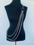 Bodychain borychain tranversal colar de corpo folheado Prata
