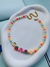 Colar com pérolas candy colors miçangas de frutas infantil - Dondocas
