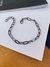Pulseiras Unissex folheado a Ródio Negro corrente quadrada na internet