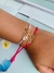 Pulseira tornozeleira de macramê escrita semi joia Amor e Life vida - comprar online