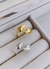 Anéis com regulagem Semi Joia Ouro 18 kl e Prata 925 Verniz Diamond Anel gota orgânico duplo