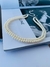 Colares choker colar de pérolas duplo banhado ouro e prata na internet
