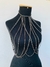 Bodychain banhado Ródio Negro blusa de correntes em camadas - comprar online