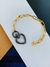 Pulseiras Semi Joia verniz italiano Mix de Banhos com mosquetão de coração a Ródio Negro e Ouro - Dondocas