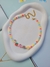 Colar com pérolas candy colors miçangas de frutas infantil