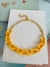 Colares choker elos amarelos acrilico banhado a ouro - loja online