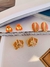 kit trio de brincos 3 pares folheado a Ouro brincos coloridos laranja