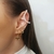 Piercing fake de pressão modelo pérola folheado a ouro - comprar online