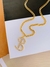 Colares banhados a Ouro colar com Inicial de Strass - Dondocas
