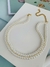 Colares choker colar de pérolas duplo banhado ouro e prata na internet