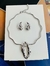 Conjunto de Brinco e Colar Aro ondulado martelado folheado