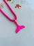 Colares choker Rosa Pink com Calda de Sereia banhada Verão na internet