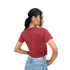 T-SHIRT BÁSICA GOLA REDONDA VERMELHA - comprar online