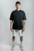 Camiseta OVERSIZED Preta lisa blusa camisa Streetwear em algodão 30.1 modelo Premium OVERSIZED - loja online