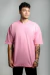 Camiseta OVERSIZED Rosa lisa blusa camisa Streetwear em algodão 30.1 modelo Premium OVERSIZED - Toronto Streetwear