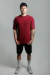 Camiseta OVERSIZED cor vinho lisa blusa camisa Streetwear em algodão 30.1 modelo Premium OVERSIZED - comprar online
