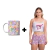 KIT CONJUNTO DE PIJAMA VIRGÍNIA + CANECA PERSONAGENS *COMBO 5* - comprar online