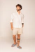 Camisa de Linho Clássica Off White - Blu-x