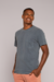Camiseta Petróleo Lisa com Bolso